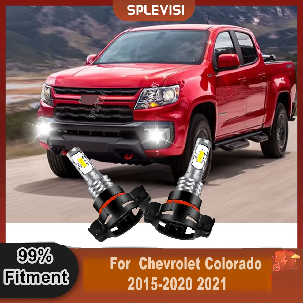 مصابيح أمامية للسيارة بيضاء 6000K LED مع تقنية مضادة للوهج لسيارة شيفروليه كولورادو 2015 2016 2017 2018 2019 2020 2021