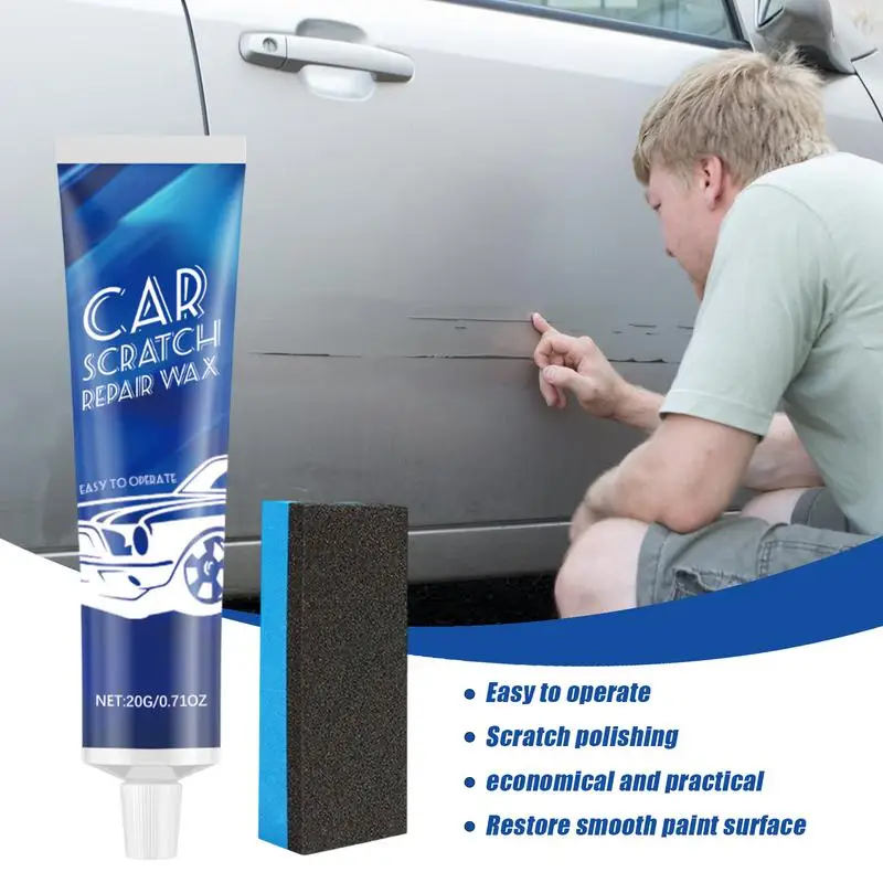 Car Paint Scratch Repair Scratch Car Polish Repair Car Wax Multi-Purpose Paint Scratch Remover Car Cleaning With Sponge For