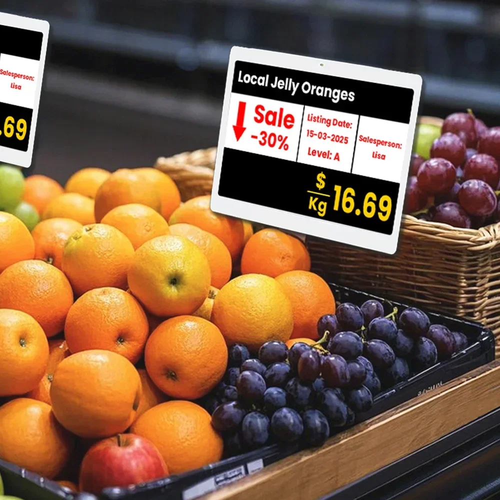 Etiqueta de precio Digital Suny, 5 uds., etiqueta electrónica para estante de 7,5 pulgadas, Epaper para tiendas de ropa
