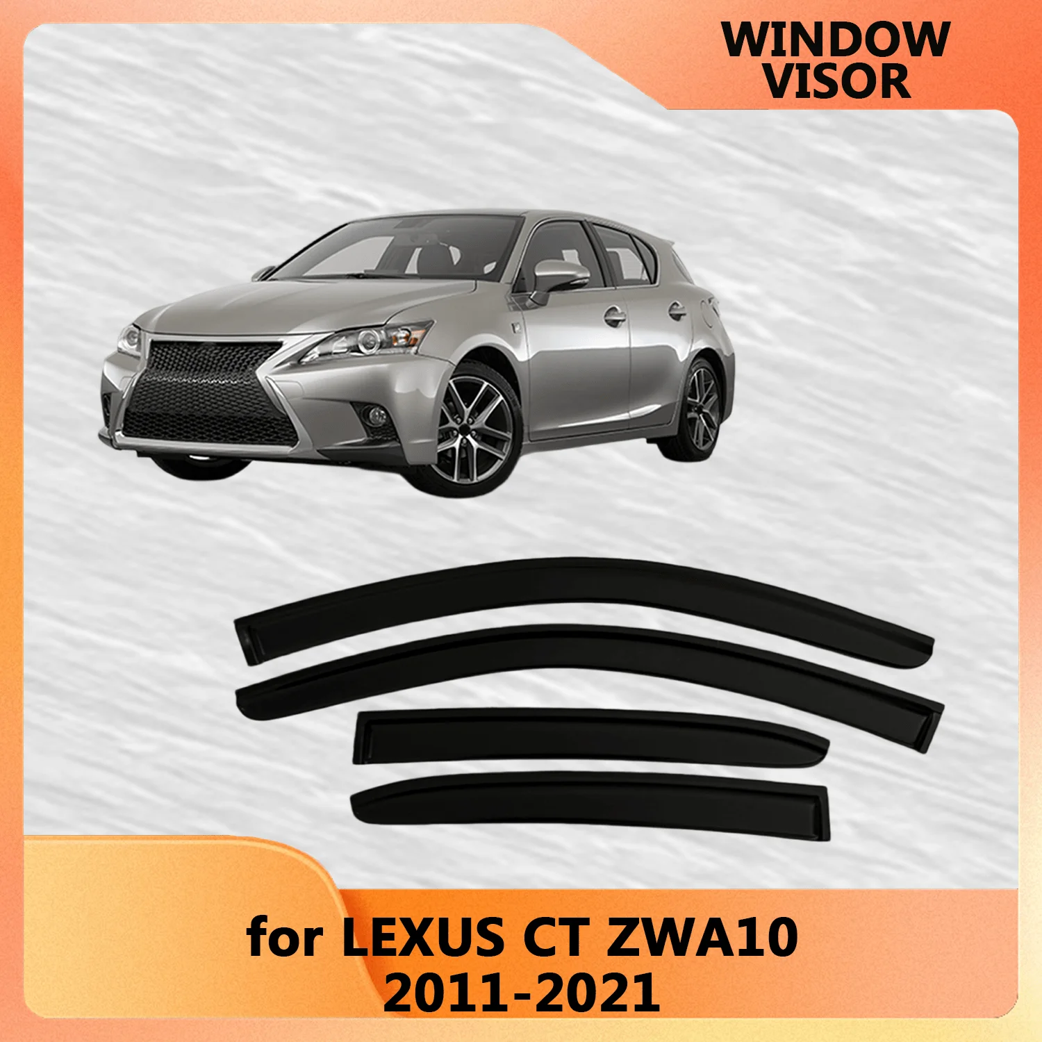 

Window Visor for Lexus CT ZWA10 2011-2016 2017 2018 2019 2020 2021 Wind Deflectors Rain Guards Door Visor Vent Shades Ventvisor