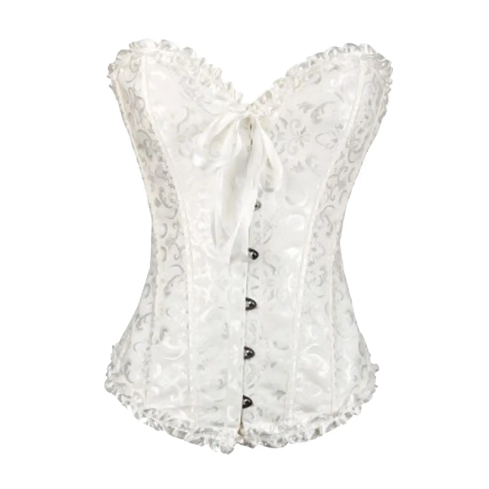 Women Floral Corset Gothic Corsets Satin Clubwear Steampunk Vintage Style Embroidery Costume for Club Masquerade Girl Halloween