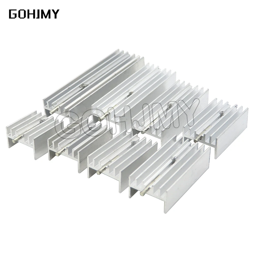 10PCS 15*10*16/20/22/25/30/35/40/50 TO220 Transistor Heatsink Radiator With Needle For Transistors TO-220 white new