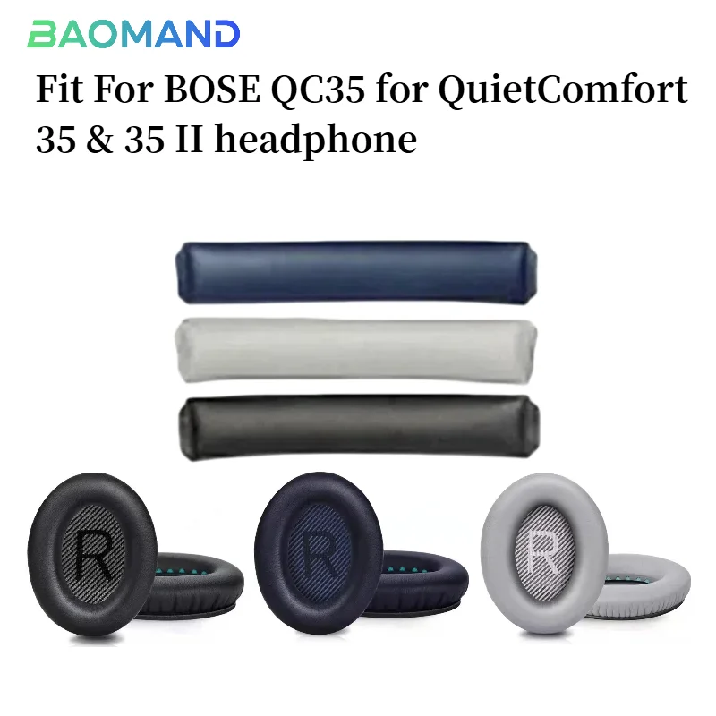 1 комплект сменных амбушюр, повязка на голову для BOSE QC35 для наушников QuietComfort 35 и 35 II, чехол из пены с эффектом памяти