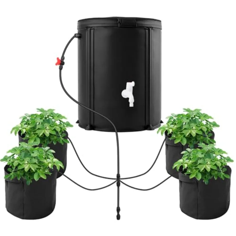 

Auto Drip Irrigation System Kits for Plants: 13 Gallon Bucket + 25W Pump Indoor/Outdoor Automatic Watering for Grow Tent Greenh