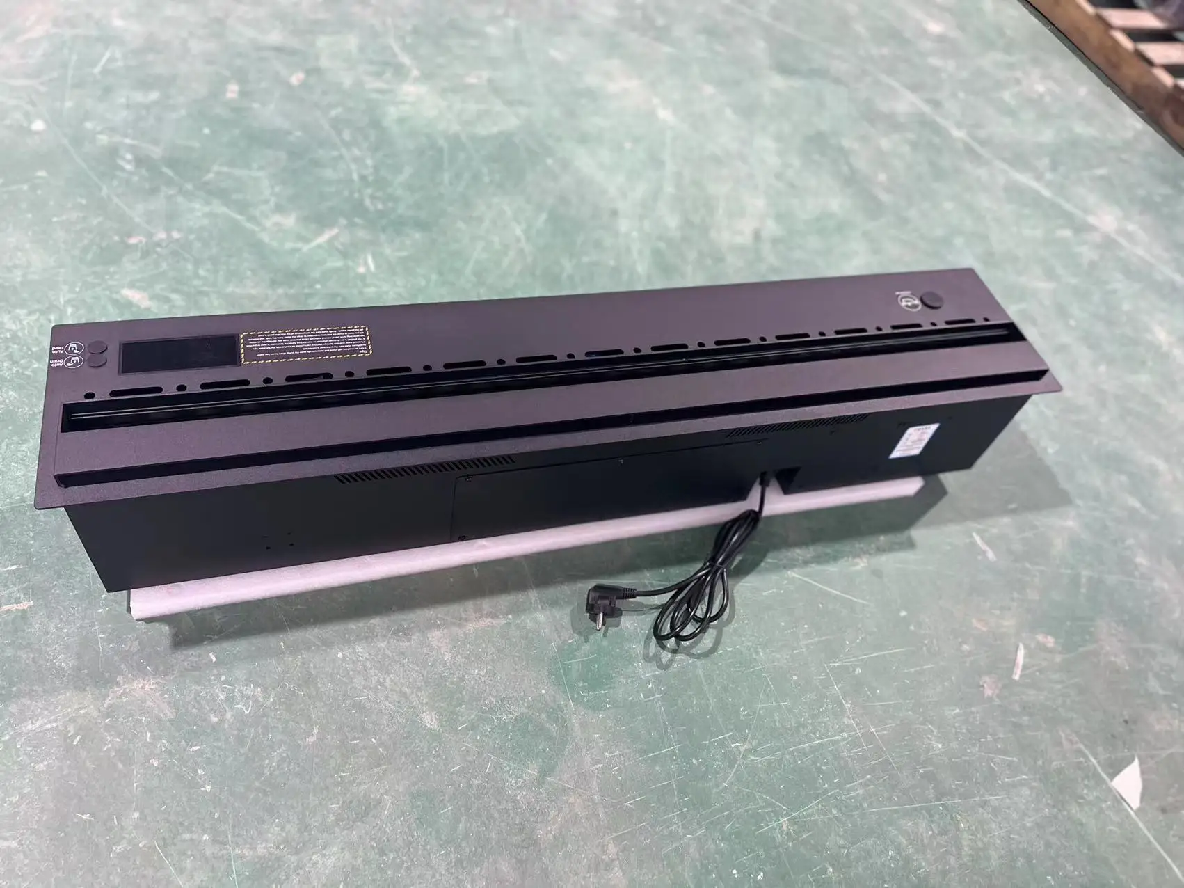 Modern 3D Steam Fireplace with LED Flame Electric Freestanding/Insert/Built-in Remote Control French/English Languages US Metal