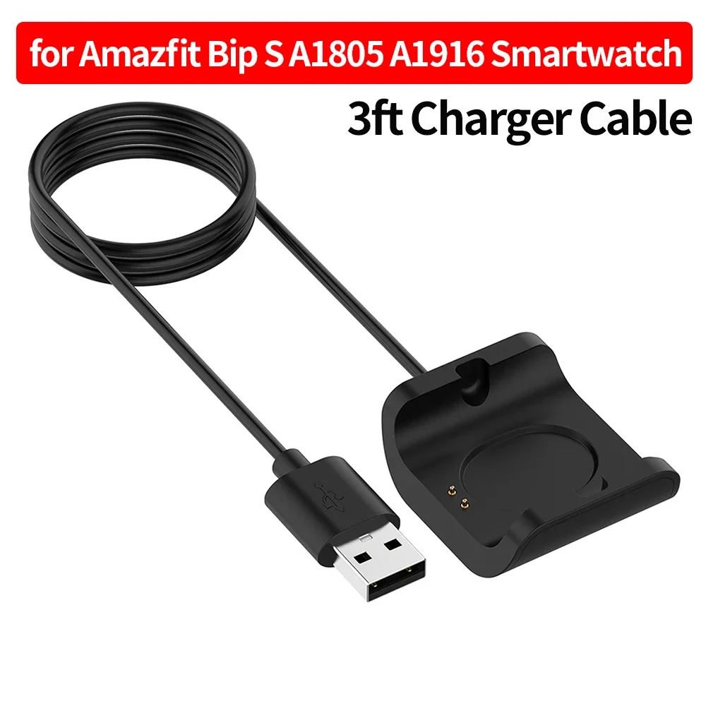 

USB Charger Cradle For Amazfit Bip S Charging Cable Cord For Amazfit A1805 A1916 Dock Station Adapter Accessories