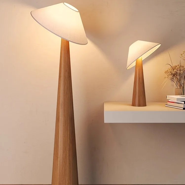 

Japanese floor lamp wabi-**** wind living room creative retro log wind bedroom bedside table lamp