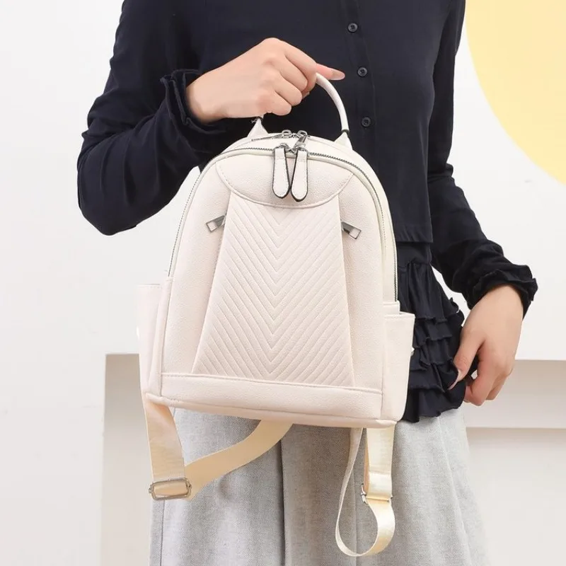Famous Brand Diaper Bag For Women Ladies Handbag Crossbody Shoulder Bag Leather Vintage Simple Large Capacity