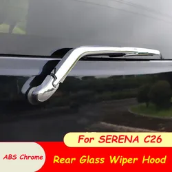 For Nissan Serena C26 2012 2013 2014 2015 2016 Trunk Taildoor Glass Wiper Trim Cover Car ABS Chrome Styling Accessories