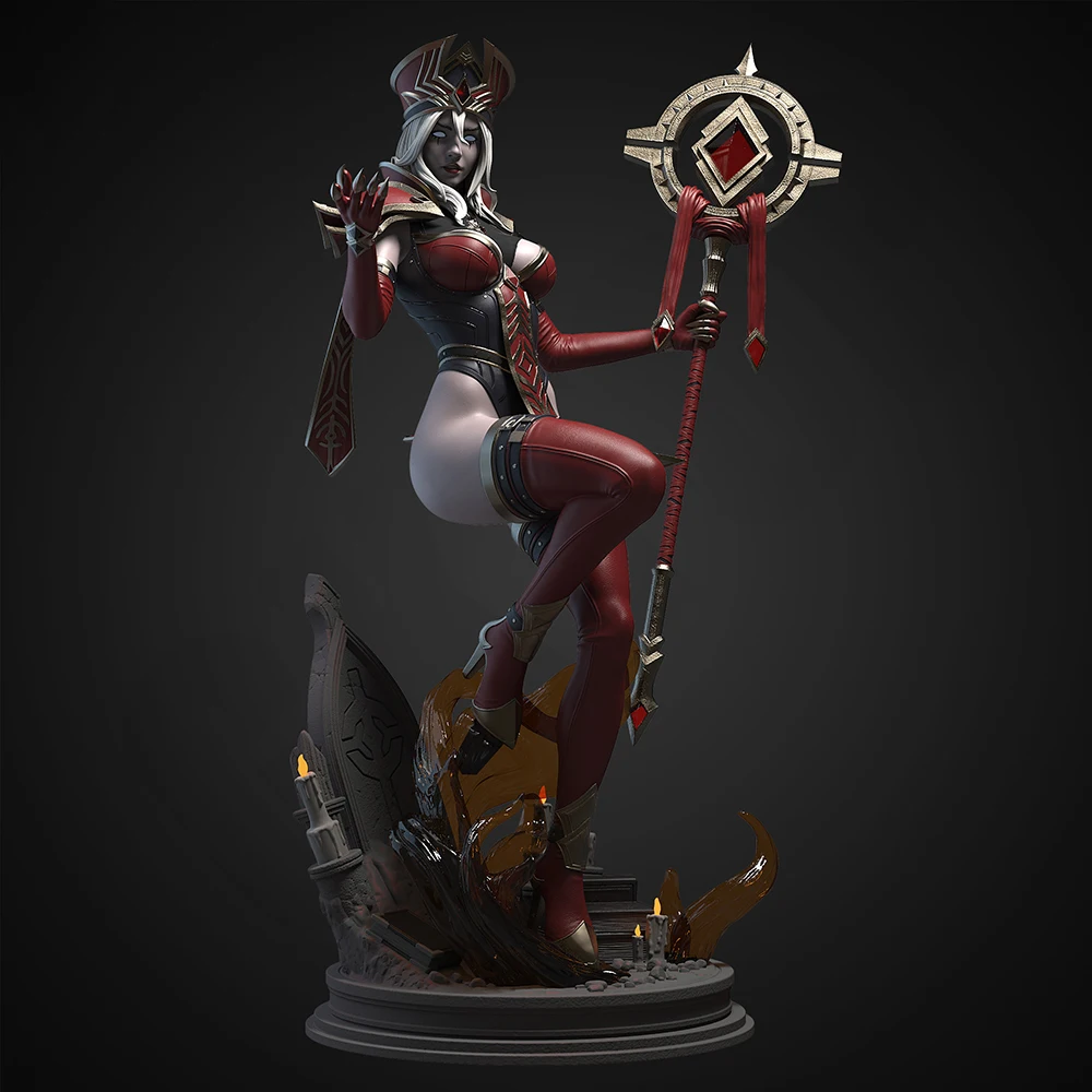 Kit de modèle d'impression 3d, prêtresse Sexy NSFW, figurine en résine, Statue de réduction Miniature, Kit non peint, jouet, 1/24