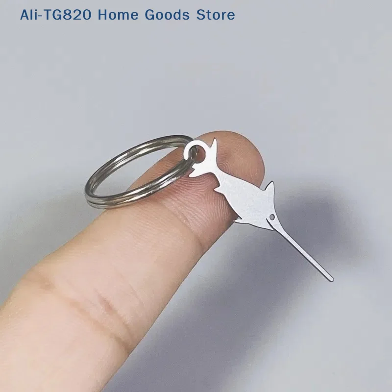 

[TG820]Swordfish Shape Stainless Steel Needle for Smartphone Sim Card Tray Removal Eject Pin Key Tool Universal Thimble