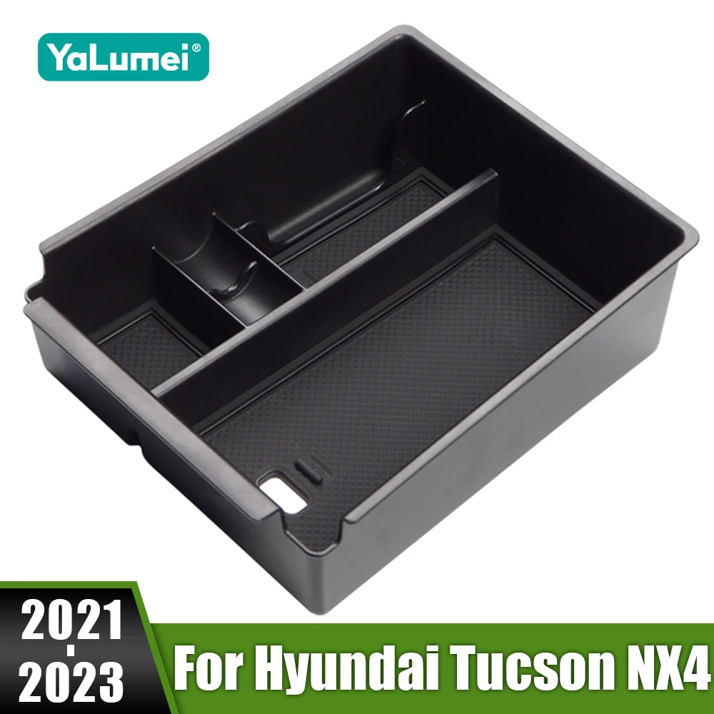 

For Hyundai Tucson NX4 Hybrid 2021 2022 2023 N Line Car Armrest Storage Box Central Control Container Interior Accessories