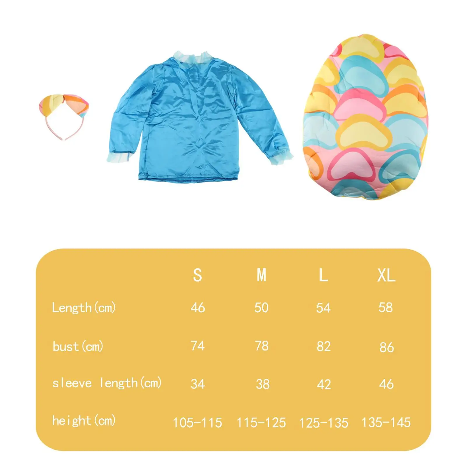 زي عيد الفصح للأطفال، فستان مزخرف قابل لإعادة الاستخدام، رسوم متحركة متعددة الاستخدامات مع عصابة رأس لحفلات الهالوين ولعب الأدوار في العطلات للفتيات #6