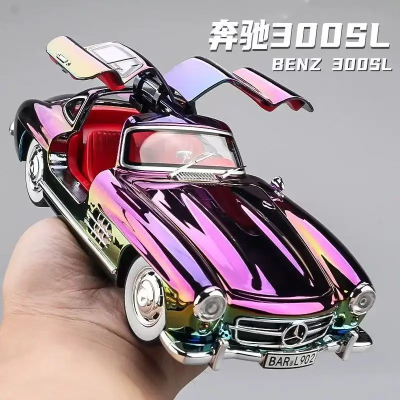 

Модель Mercedes 300SL Gullwing из сплава, масштаб 1:24, со светом, звуком и открывающимися дверями | Премиум-изделие из литого металла с гальваническим покрытием для Рождества или дня рождения