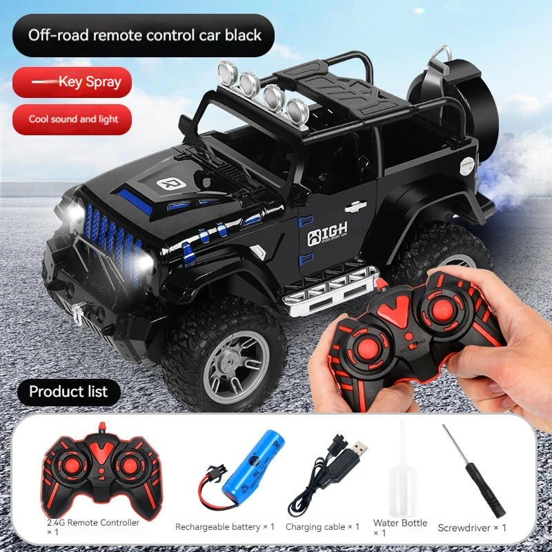 New Remote Control Car 2.4g Off-Road Jeep Toy Drop Resistant Crash Resistant 4wd Climbing Car Model Car Stunt Car Toy Car Rc