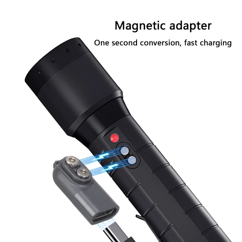  Type C Magnetic Charger Connector USB C Charging Adapters For Ledlenser H5R P6R H7R H15R P18R H19RFlashlights Headlamps