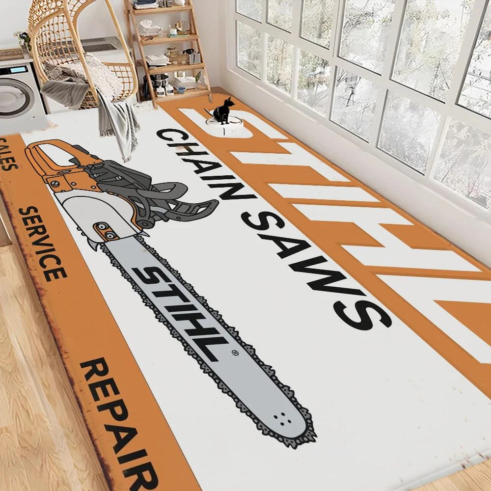 

Stihl Logo Door Mat Kids Room Bedroom Decoration Balcony Anti-Slip Doormat Living Room Household Carpets