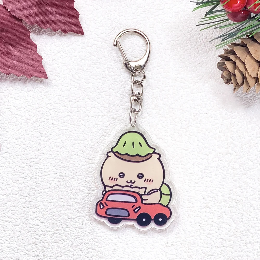 1/13 Stück Anime-Figuren Chiikawa Auto-Schlüsselanhänger Zubehör Acryl Niedliche Anhänger für Taschen Lustiger Schlüsselhalter Rucksack-Dekoration – Detail 14