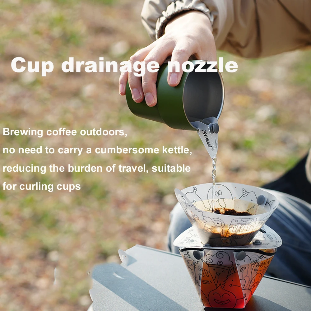 Outdoor Camping Bowl Spout Hand Drip Coffee Guide Nozzle Extended Mouth Drain Spout Diversion Nozzle Portable Camping Tool