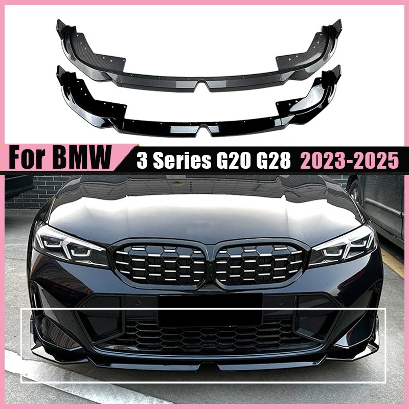 

Front Bumper Lip Splitters For BMW 3 Series G20 G28 320 325 330 LCI 2023 2024 2025 M Sport Guard Protector Body Kits Tuning