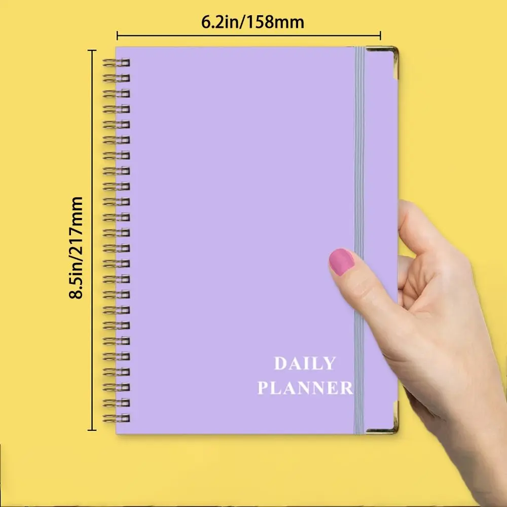 Inglês Coil Ring Binder Notebook, Planejador de Programação, Tomando Notas para Fazer Lista, A5 Agenda Notebook, 12 Meses, 2022, 12 Meses