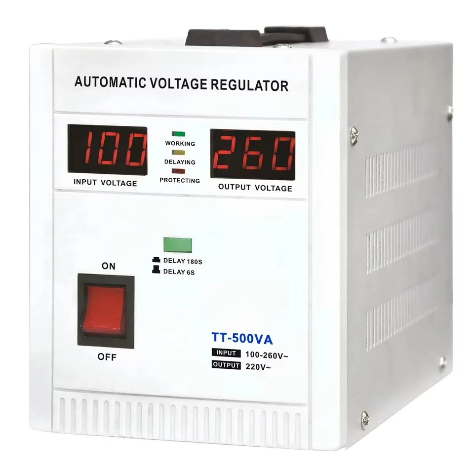 

KEBO AVR TTB 500VA Автоматический регулятор напряжения Тип реле Однофазный стабилизатор переменного тока Защита от перенапряжения и перегрузки по току Настольный компьютер