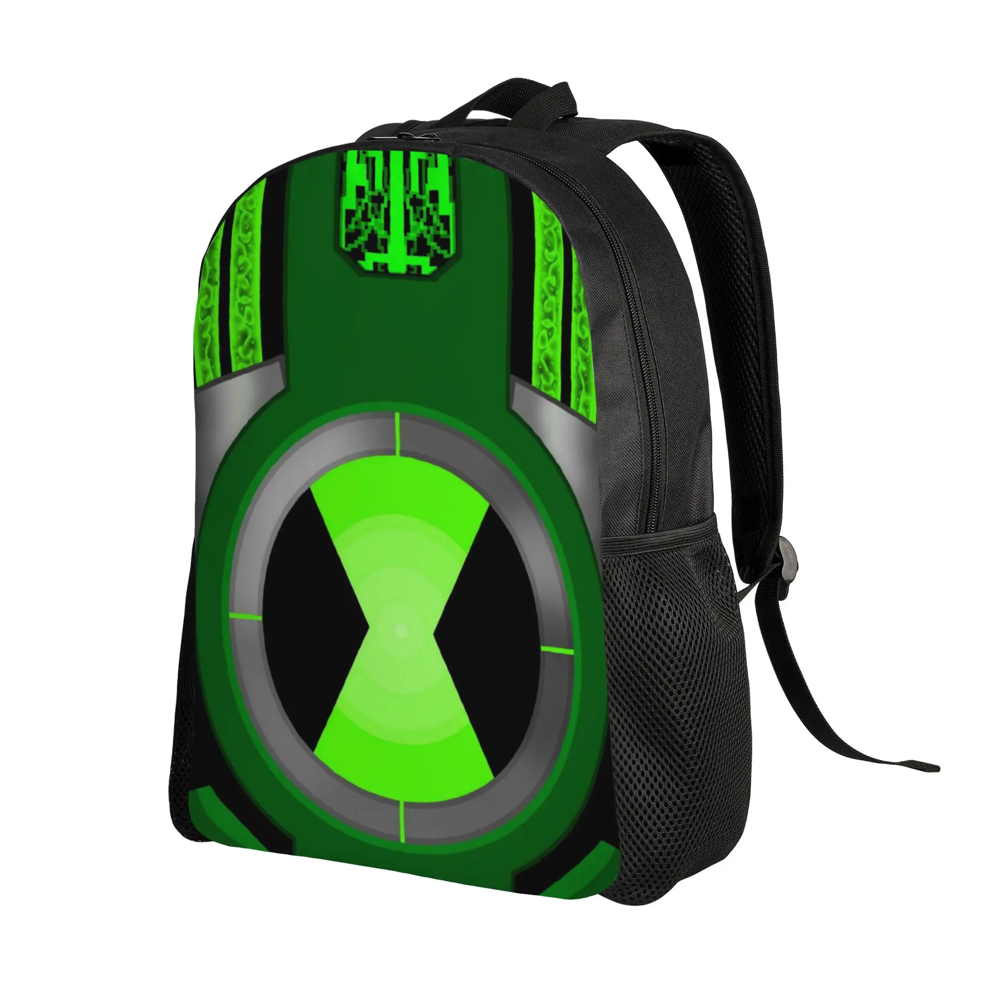 Back to school season Cool Ben10 Omnitrix Symbol Decor Laptop Bag Ben 10 Male Lady Backpack
