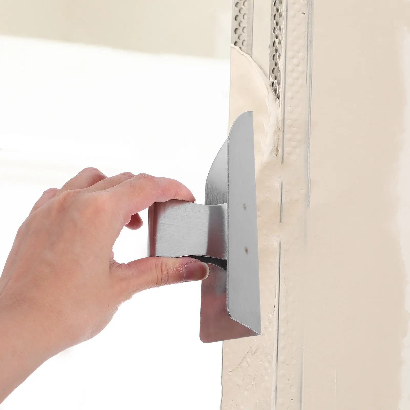 

Набор из 2 угловых шпателей для гипсокартона, нержавеющая сталь, эргономичная рукоятка, для внутренней и внешней отделки стен, штукатурки и финишной обработки.