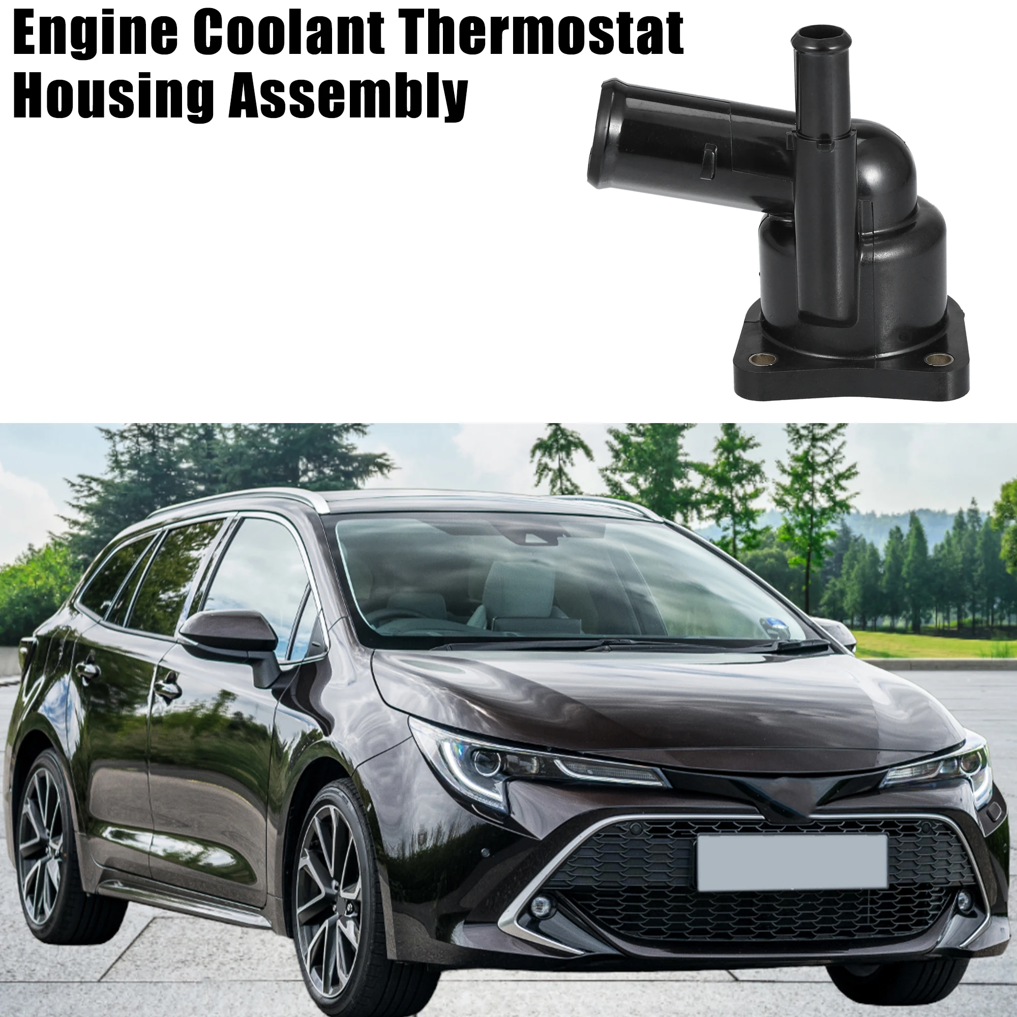 X Autohaux Auto Engine Coolant Thermostat Housing Assembly 1603137010 for Toyota Corolla Prius Prime Limited Base Accessories