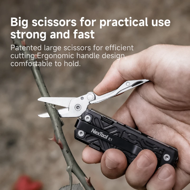 Imagem -05 - Xiaomi-nextool e1 Pocket Multitool Ferramentas Multi Funcionais Edc Facas de Escultura Substituíveis Tesoura Dobrável 10 em Mais Novo