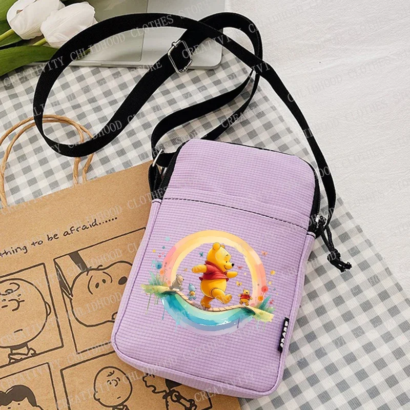 Handbags Winnie The Pooh Shoulder Bags Kawaii Bear Crossbody Bag Cartoon Tote-Bag Kawaii Underarm Casual Bags Collocation Trendy