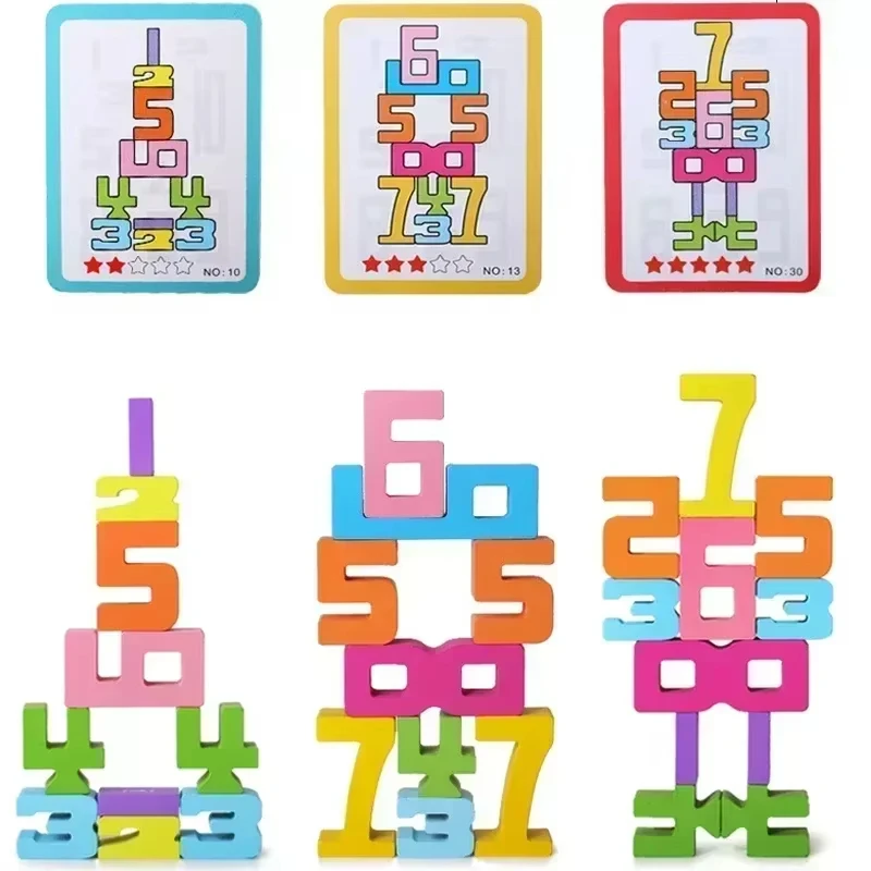 Blocs de construction numériques jouets éducatifs pour enfants 1-3 ans bébé éducation précoce grandes particules couleur bloc de construction jouets