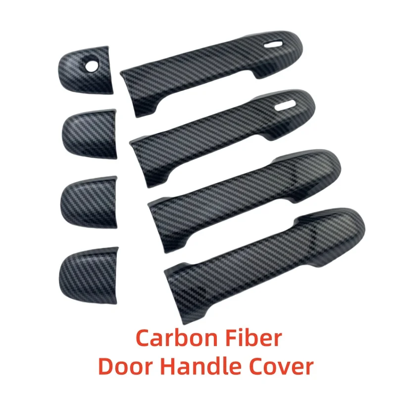 

For Toyota Prius c AQUA 2012-2019 ABS Chrome Carbon Accessories Stickers Car Styling Door Handle Cover Decoration Stickers