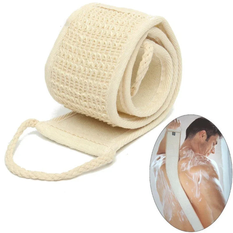 Natural Soft Exfoliating Loofah อาบน้ํา Unisex นวดสปา Scrubber ฟองน้ําสายคล้องคอสุขภาพผิวเครื่องมือทําความสะอาด