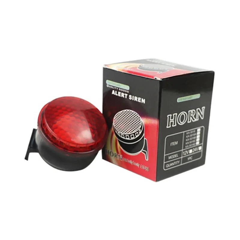 DC5v-24v Sound and Light Reversing Tweeter Waterproof Flashing Horn Buzzer Motorcycle Electric Car Alarm 110 Decibels