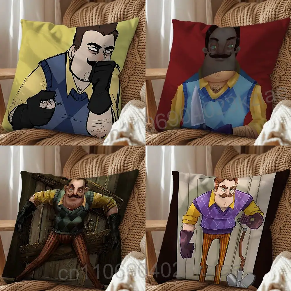 Cartoon Hello Neighbor Pillow Case cover Nap Time Sofa Living home Room Bedroom Backrest Cushion Square cojines