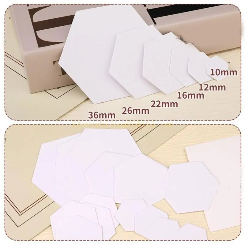 6 Size Hexagon Paper Piecing Templates Quilting Templates for Patchwork Quilting,for Quilting Patchwork Sewing Project