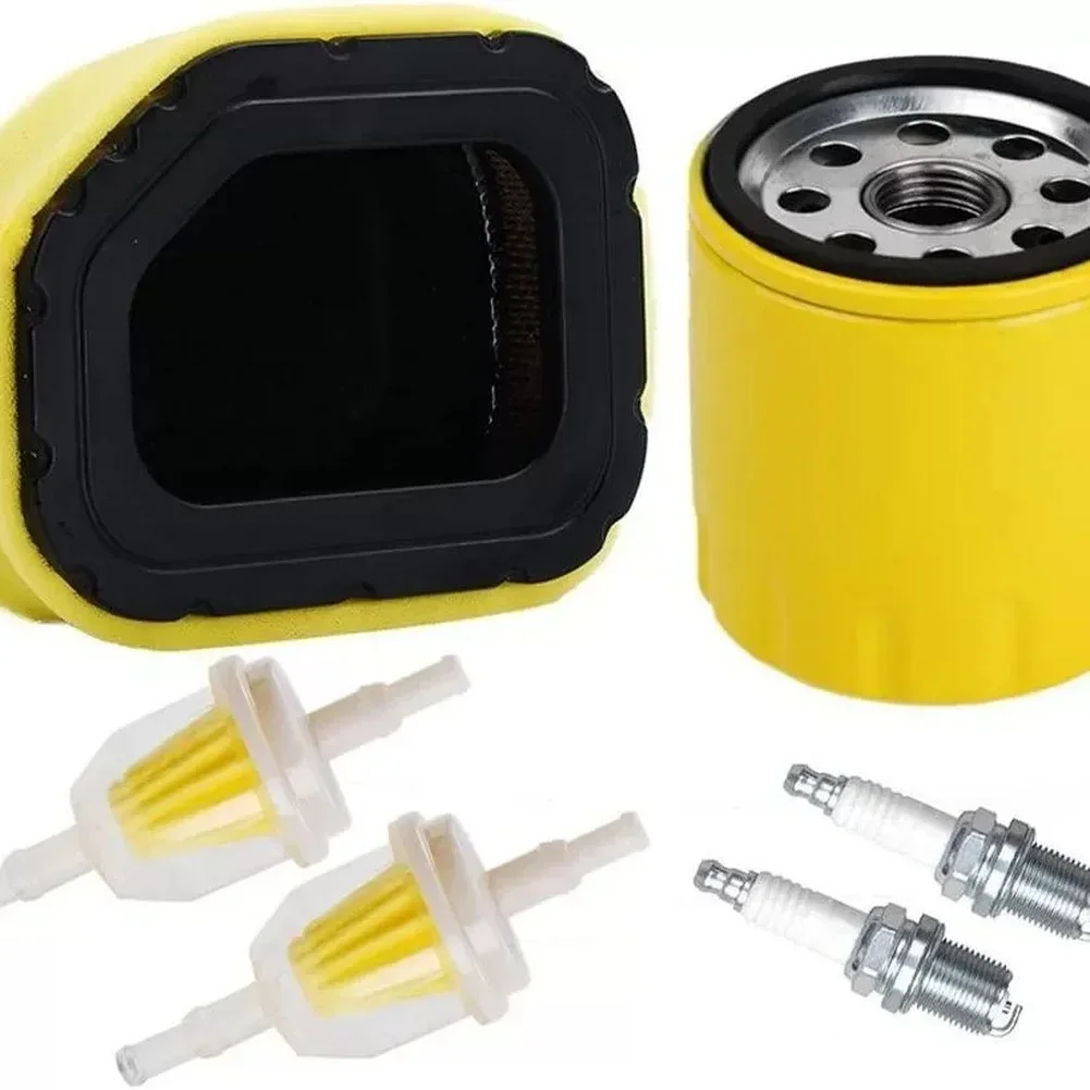 Lawn Mower Air Filter Kit With Pre Filter Oil Filter 2 Spark Components 2 Fuel  Service Kit For Air Filter Garden