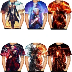 2024 Devil May Cry 3D Printing T-shirt Unisex Personalized T-shirt Men's Fashion Casual Plus Size T-shirt Round Neck T-shirt