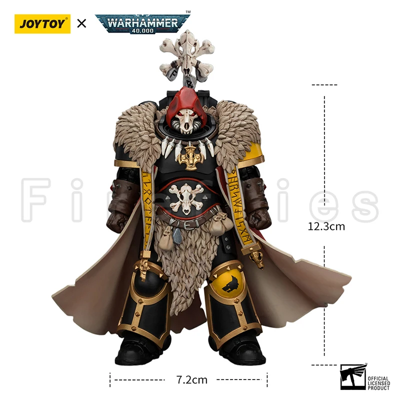 JOYTOY 1/18 Action Figure 40K Space Wolves Wolf Priest with Absolvor Bolt Pistol and Crozius Anime Model Toy view 5