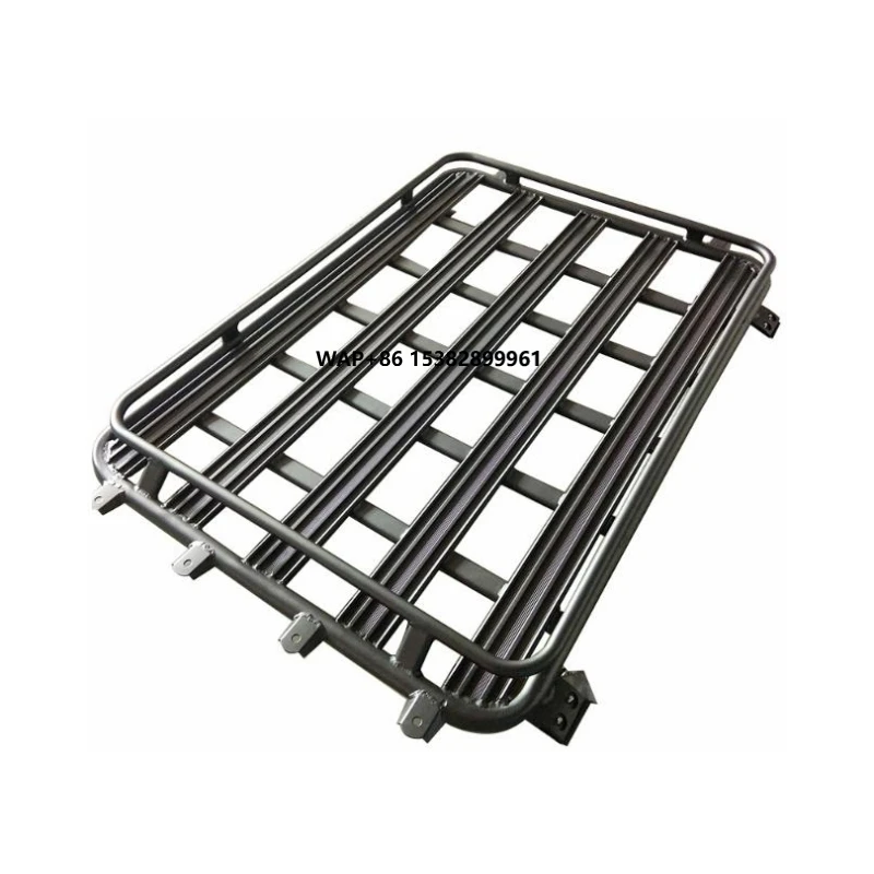 

Аксессуары Tellika для Jimny JB43 JB23 JB33: черная алюминиевая багажная корзина на крышу, металлический багажник-бокс