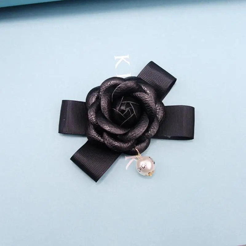 كاميليا لؤلؤة Bowknot Diy إكسسوارات الشعر الصدار طوق زهرة السيدات حقيبة حقيبة المفاتيح قضية الهاتف المحمول سلسلة