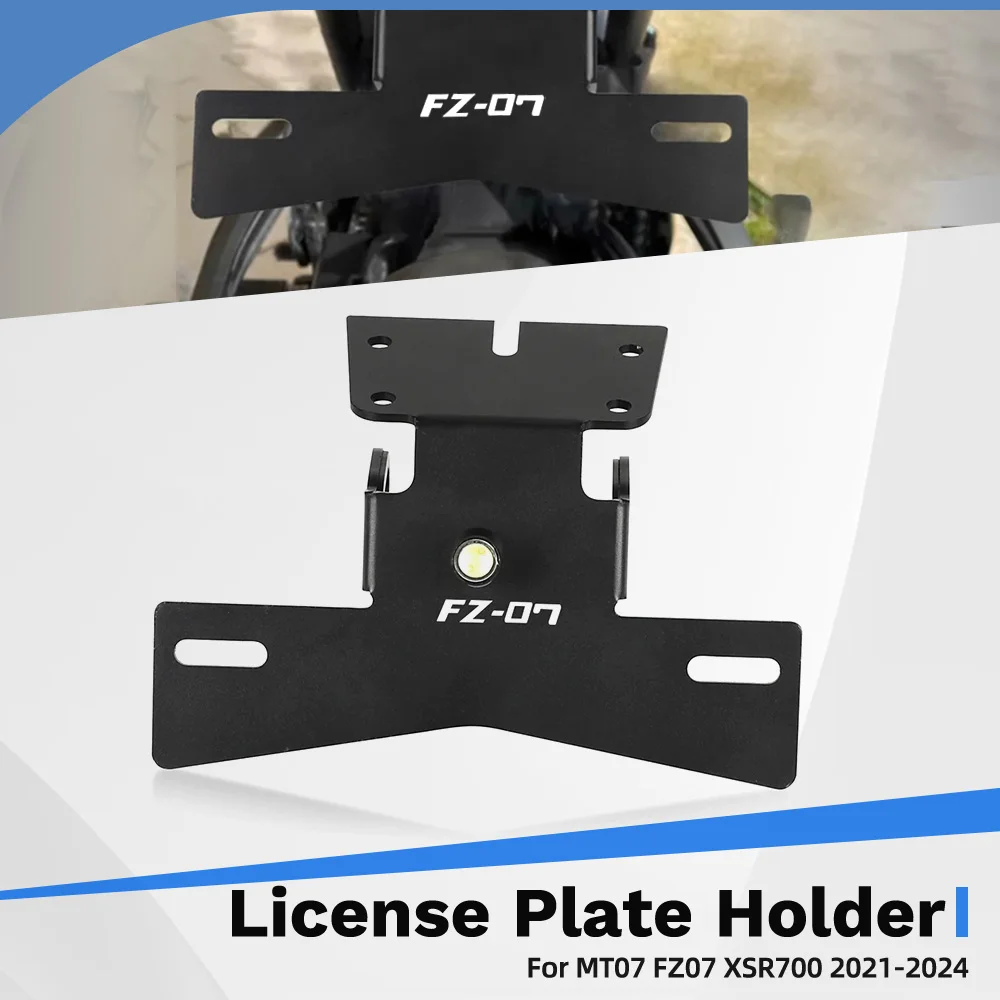 

License Plate Bracket Frame Holder For YAMAHA MT07 FZ07 XSR700 2021-2024 Rear Tail Tidy Fender Eliminator Kit MT-07 XSR 700