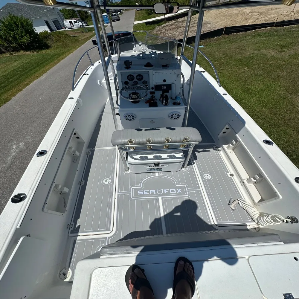 2006 Sea Fox 257 CC Swim Platform Cockpit Boat EVA Faux Teak Deck Floor Pad SeaDek MarineMat Gatorstep Style Self Adhesive