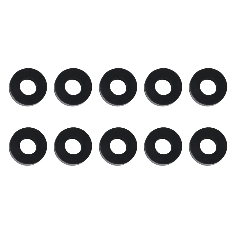 10 Piece Rubber Cushion Washer 25 mm Outer Diameter 10 mm Thick for Repair Work and Vibration Control Service Use