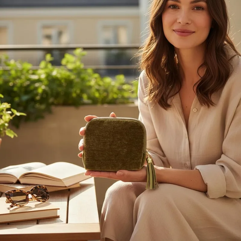 Caixa de jóias de viagem-colar portátil, anel, organizador de pulseira, bolsa de jóias com zíper feminino, conveniente e prático