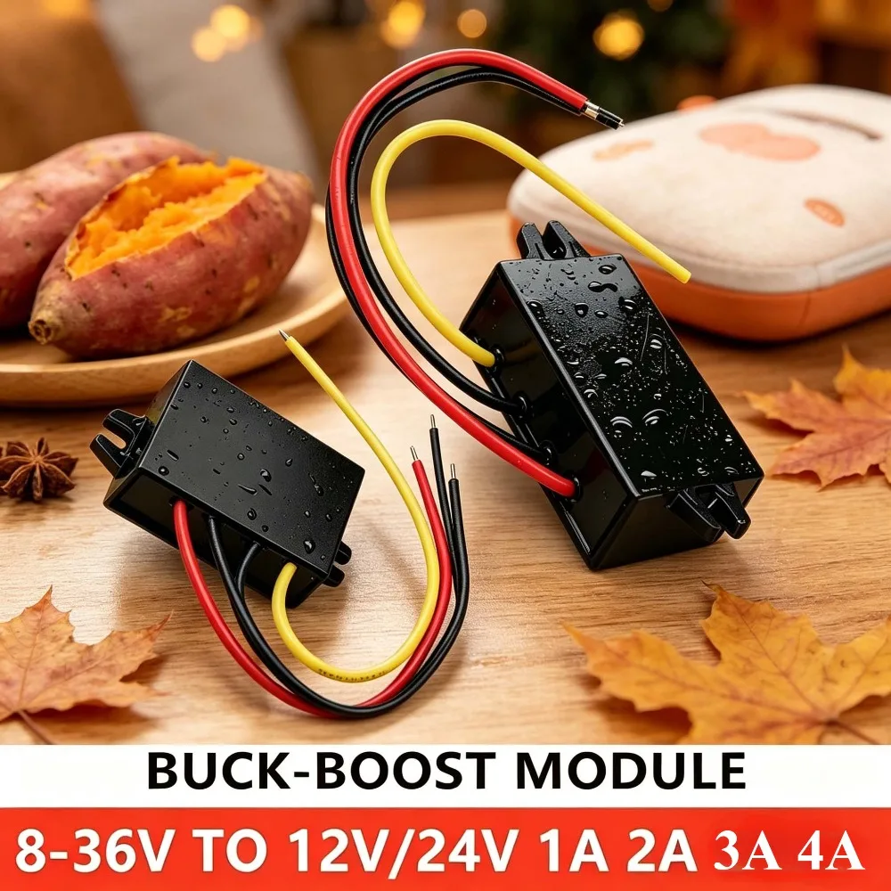 8V-36V to 12V Boost Voltage Step-Up/Down 8V-36V to 24V 1A-4A Stabilizer Regulator Power Converter Module Auto Buck For Car