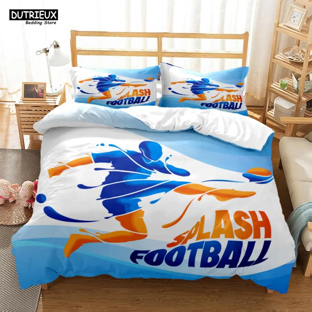 

3D Football Duvet Cover Soccer/ Football Digital Print Bedding Sets Child Kids Covers Boys Duvet Cover Set For Teens