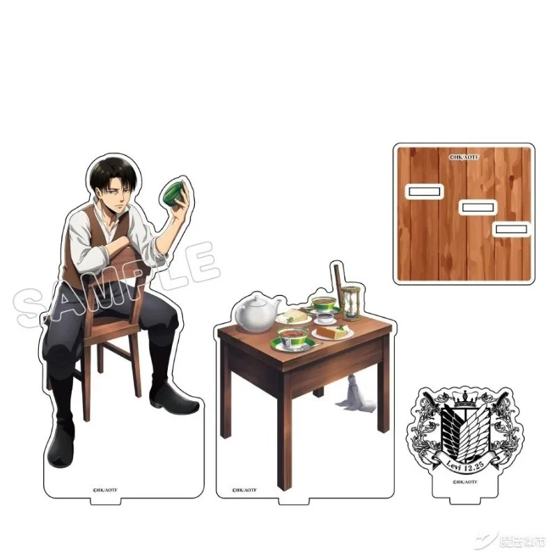 Levi Ackerman Acryl Stand Figuur Aanval op Titan Anime Perifere Cartoon Originaliteit Delicaat Desktop Combinatie Ornament