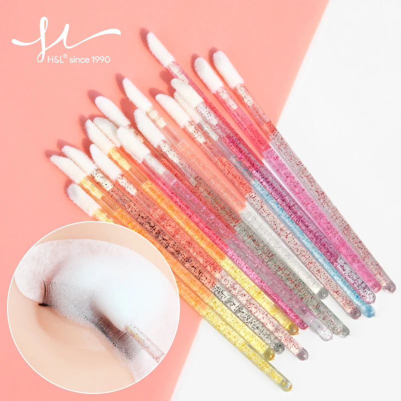 H&L SINCE 1990 Lip Brush Eyelash Makeups Brushes Lash Extension Mascara Applicator Lipstick Wands Set Cosmetic Makeup Tools